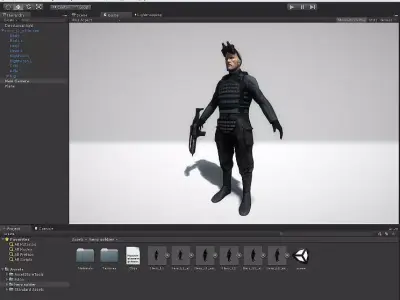 Hero Soldier Low-poly 3D model