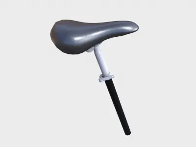 Bicycle Seat Low-poly 3D model 5