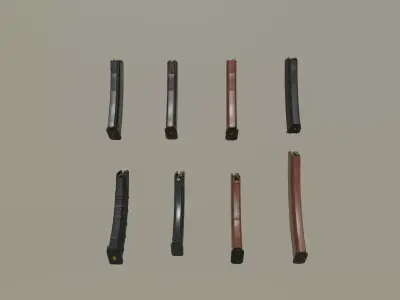 AK Magazine Pack Low-poly 3D model