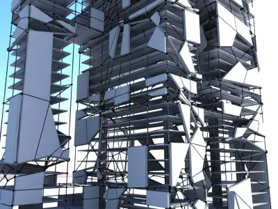 Futuristic Skyscraper 3 3D model