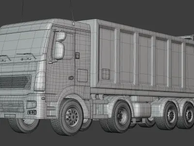 Truck - Garbage Vehicle -- Generic Design 3D model