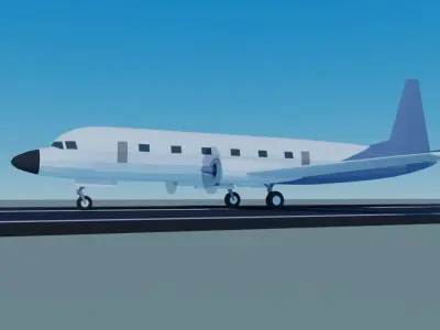 free lowpoly fictional plane model Free low-poly 3D model