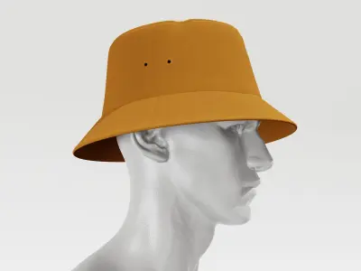 Bucket Hat - Brown PBR 4K Low-poly 3D model