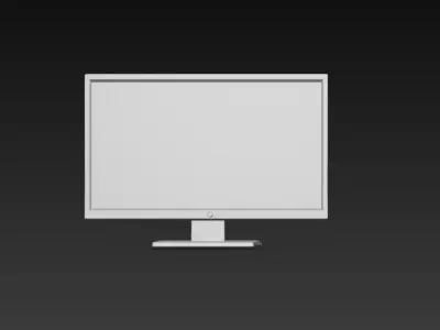 Broken Monitor Screen - Damaged LCD Display - Low Poly PBR Low-poly 3D model