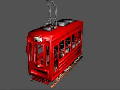 streetcar tram printable model 3D model