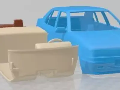 Renault 19 Sedan 1988 Printable Car  3D print model