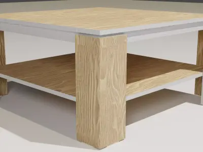 PRAGA square of wood on wall 3D model