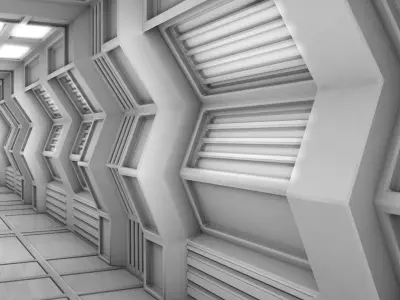 Sci Fi Corridor Free 3D model purchase