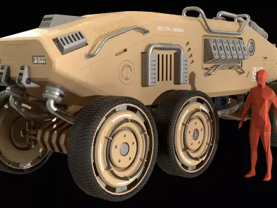 Mars Rover-1-Desert 3D model