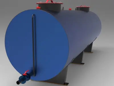 Fluid Tank Low-poly 3D model purchase