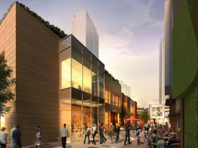 3Dmax fashion city commercial square building 06 3D model