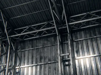 Hangar 01 PBR Low-poly 3D model