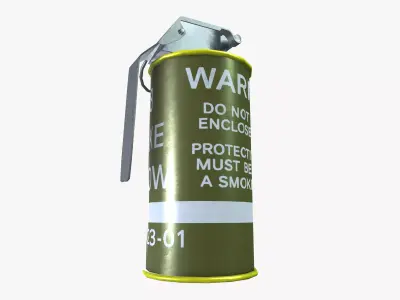 Smoke Grenade Low-poly 3D model order