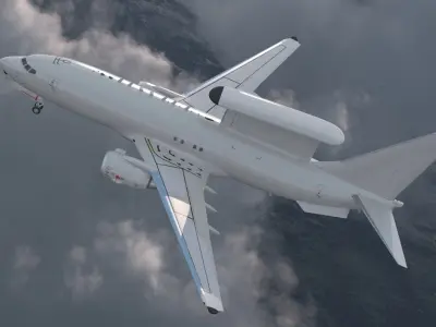 Boeing 737 AEWC Rigged 3D Model