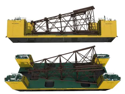 Heavy Lift Carriers barge Low-poly 3D model