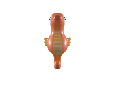 Hippocampus cartoon Free low-poly 3D model