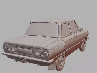 ZAZ 968 Zaporozhets Classic Soviet Car 3D Printable  3D print model