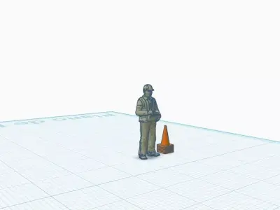 Traffic Cone Pack H0 1-87 Construction Site Diorama 3D print model
