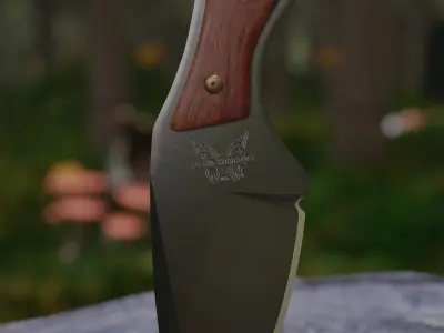 Realistic survival knife Game ready Free low-poly 3D model