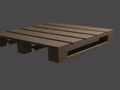Low Poly Palett wooden pallet Free low-poly 3D model