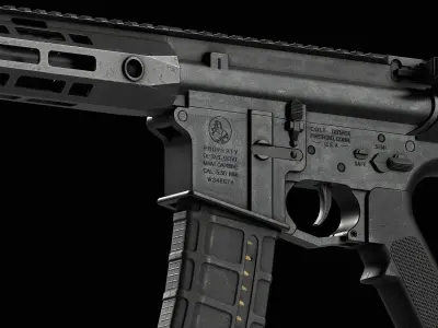 AR 15 Colt Low-poly 3D model