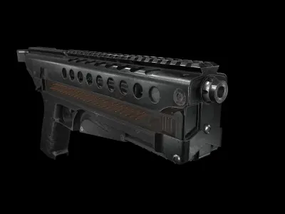 KelTec P50 Modern Gun Low-poly 3D model
