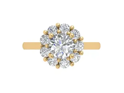 Solitaire Engagement Ring 3D print model 83
