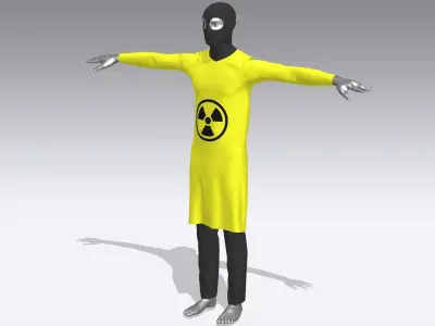 Hazmat Suits Low-poly 3D model purchase
