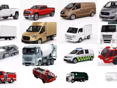 29 Big Mega City Urban Vehicle Pack Collection  Model Bundle Set