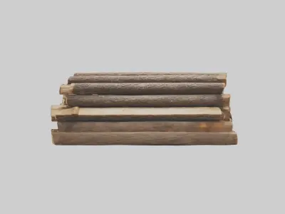 Firewood Model Low-poly 3D model