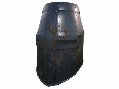Crusader Helmet Low-poly 3D model purchase