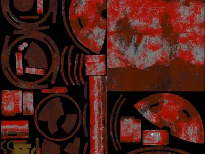 Half-Rusted Gas Cylinder 3D model