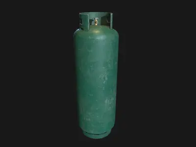 Low Poly PBR 48kg Gas Bottle Low-poly 3D model