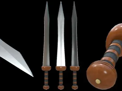 Gladius Mainz Sword Low-poly 3D model