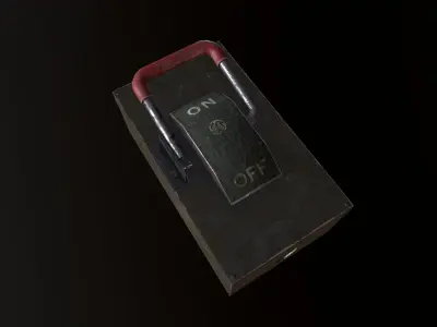 Industrial Power On - Off Switch Low-poly 3D model