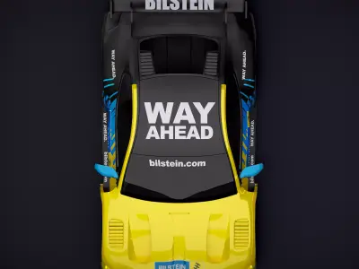 GT3 M4 Racecar Low-poly 3D model