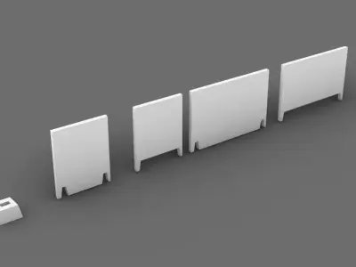 Type 4 soviet industrial concrete fence PO-2 3D print model 3D print model