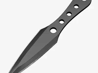 Throwing knife Low-poly 3D model order