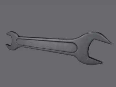 Worn Wrench 36 32  Low-poly 3D model
