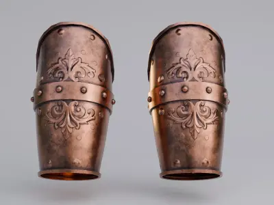 Roman Vambrace Manica Arm Guard Low-poly 3D model