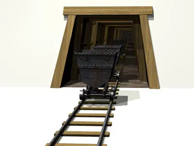 Mine cave 3D model
