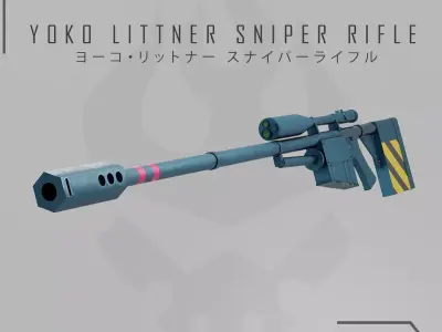 YOKO LITTNER SNIPER RIFLE Gurren Lagann 3D model