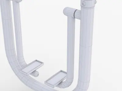 Outdoor fitness Equipment Exercise Single Air Walker 3D model