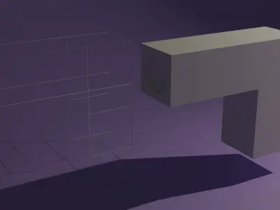 Very Low-Poly Pistol Free low-poly 3D model