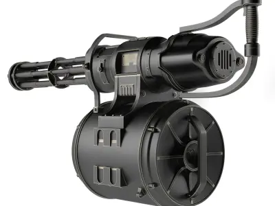 Minigun Fallout  3D model