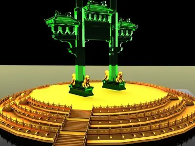 Chinese Gate 3D model