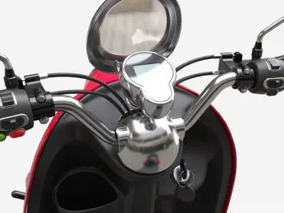 Electric Mobility Scooter 4 Wheeled 3D model