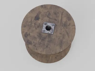 Cable Reel 1 Low-poly 3D model