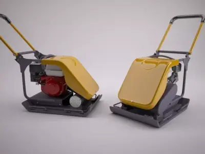 Compactor two floor sweepers 3D model