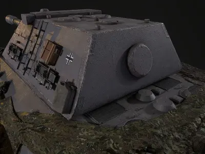 E100 Tank Low-poly 3D model